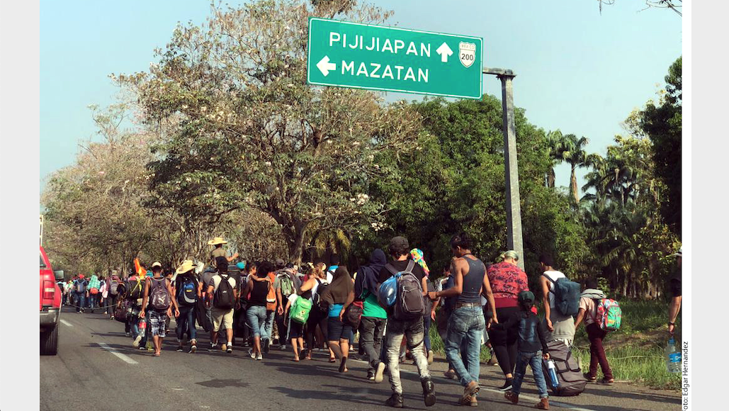 Descansa nueva caravana en Huehuet n se suman cubanos El Sur