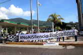 Acapulco, Gro. La protesta de reporteros de varios medios de comunicaron de Acapulco para exigir justicia por asesinatos y agresiones de reporteros en el país y el estado. Foto: Carlos Alberto Carbajal-Archivo