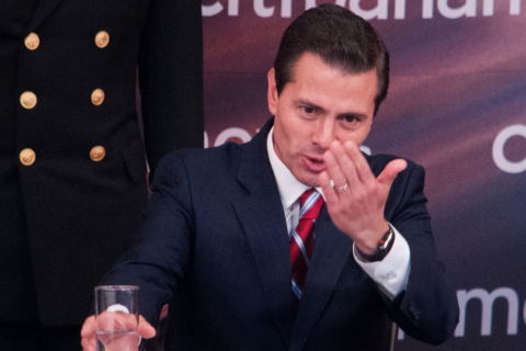 06112019-CIUDAD DE MÉXICO, 26ABRIL2018.- Enrique Peña Nieto, presidente de México, durante la clausura de la 26 Reunión Plenaria de Consejeros de Citibanamex en un hotel de Polanco. FOTO: DIEGO SIMÓN SÁNCHEZ /CUARTOSCURO.COM