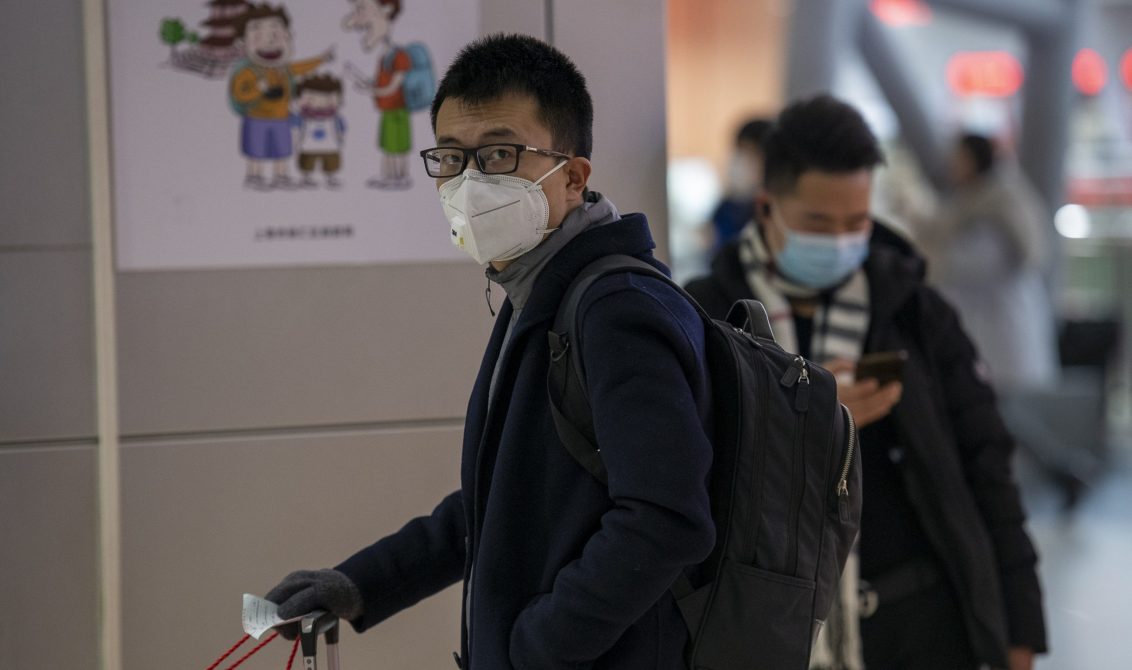 January 24, 2020 - Shanghai, China: Commuters at the long distance bus terminal at South Shanghai Railway Station wear protective face masks in wake of the coronavirus outbreak. Yesterday the Chinese government took the unprecedented step of quarantining the entire city of Wuhan (population around 11 million) in an effort to stop the spread of the coronavirus beyond the city of its origin. There are fears that the coronavirus may spread through out China and beyond during the Chinese Lunar New Year holidays - the world·s largest annual migration. Chinese citizens were expected to make around 3 billion trips over the 40 day holiday period. (Dave Tacon/Polaris)