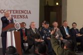 CIUDAD DE MÉXICO, 18FEBRERO2020.- Andrés Manuel López obrador, presidente de México encabezó conferencia matutina en el Palacio Nacional. Lo acompañaron Jorge Alcocer Varela, secretario de Salud; Luis Cresencio Sandoval González, secretario de la Defensa Nacional; Hugo López-Gatell Ramírez, subsecretario de Prevención y Promoción de la Salud; Juan Antonio Ferrer Aguilar, director general del Instituto de Salud para el Bienestar; Luis Antonio Ramírez Pineda, director general del Instituto de Seguridad y Servicios Sociales de los Trabajadores del Estado (Issste); Zoé Robledo Aburto, director general del Instituto Mexicano del Seguro Social (IMSS); Gustavo Reyes Terán, titular de la Comisión Coordinadora de Institutos Nacionales de Salud y Hospitales de Alta Especialidad; Alejandro Svarch Pérez, titular designado de la Coordinación Nacional Médica del Insabi; Gisela Lara Saldaña, coordinadora nacional del programa IMSS Bienestar; Carlos Sánchez Meneses, titular designado de la Coordinación Nacional de Infraestructura Hospitalaria del Insabi; Alejandro Calderón Alipi, titular designado de la Coordinación Nacional de Abastecimiento y Distribución de Medicamentos e Insumos del Insabi y Luis Rodríguez Bucio, comandante de la Guardia Nacional. FOTO: ANDREA MURCIA/CUARTOSCURO.COM