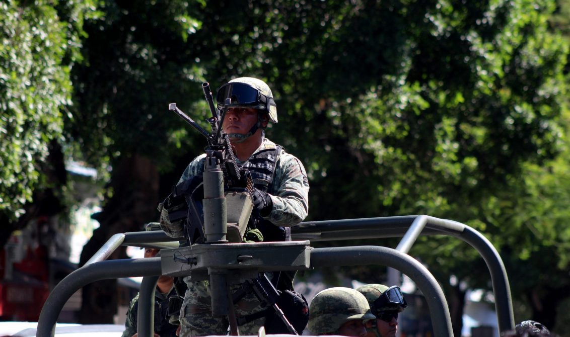 Chilpancingo Gro, 31 de enero 2020. // Militares durante un recorrido por las calles de Chilpancingo. // Foto: Jesús Eduardo Guerrero