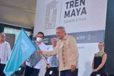 LÁZARO CÁRDENAS, QUINTANA ROO, 01JUNIO2020.- Andrés Manuel López Obrador, Presidente Constitucional de los Estados Unidos Mexicanos, encabezó el banderazo de inicio de obra del Tren Maya, Tramo 4 Izamal-Cancún. Lo acompañaron Miguel Torruco, secretario de Turismo; Carlos Joaquín González, gobernador del estado; Rogelio Jiménez Pons, titular de Fonatur; y Luis Cresencio Sandoval, titular de la Defensa. FOTO: PRESIDENCIA/CUARTOSCURO.COM