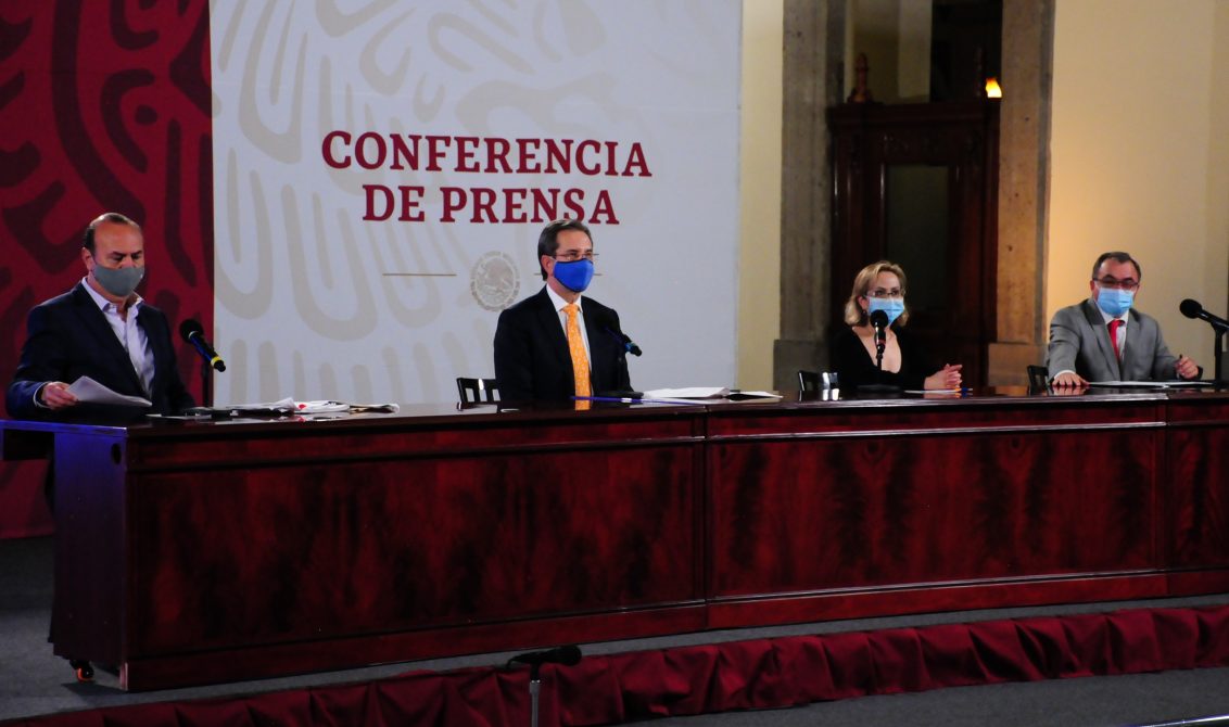 CIUDAD DE MÉXICO, 14AGOSTO2020.- Conferencia ofrecida por el titular de la Secretaría de Educación Pública, Esteban Moctezuma, para informar sobre el próximo inicio de clases a través de la televisión. FOTO: DANIEL AUGUSTO /CUARTOSCURO.COM