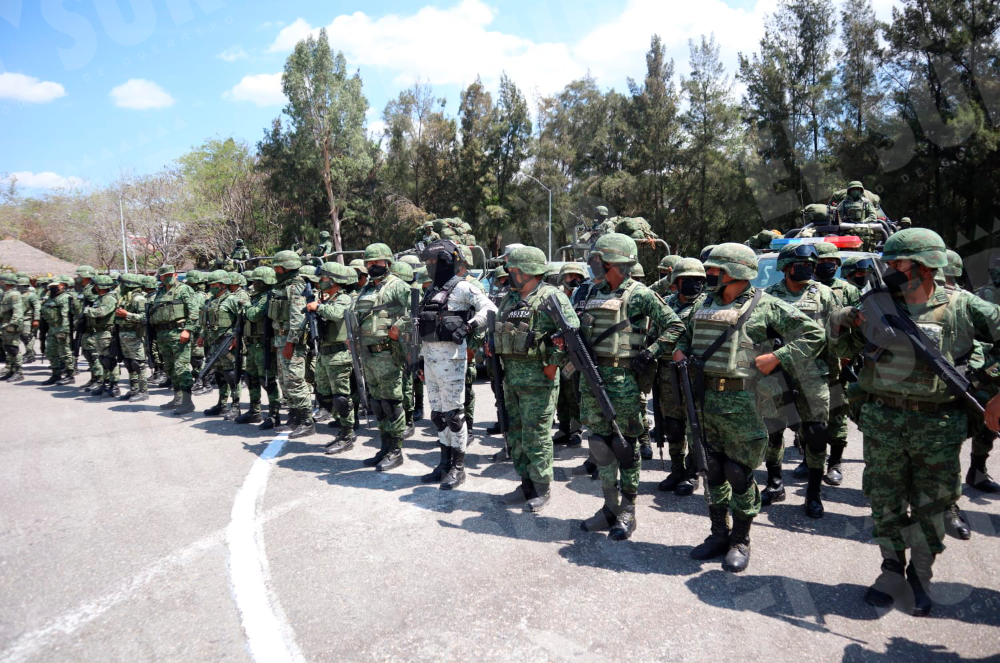 Alrededor de 150 efectivos militares y de la Guardia Nacional arribaron a la 35 Zona Militar en Chilpancingo para reforzar la seguridad. Foto: Jesús Eduardo Guerrero-Archivo