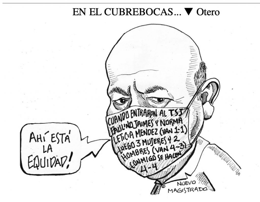 EN EL CUBREBOCAS...  Otero