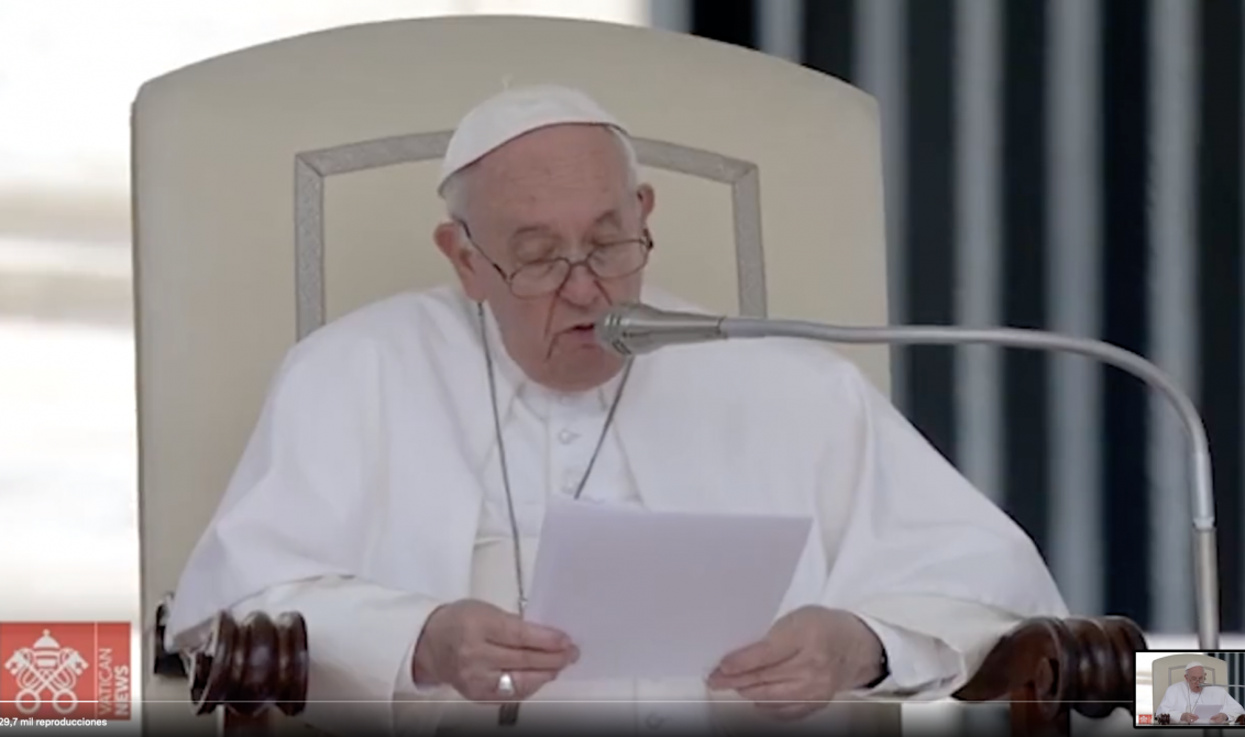 En su audiencia del miércoles, el Papa Francisco dedicó unas palabras al caso de los sacerdotes asesinados en Chihuahua. Foto: Captura de video