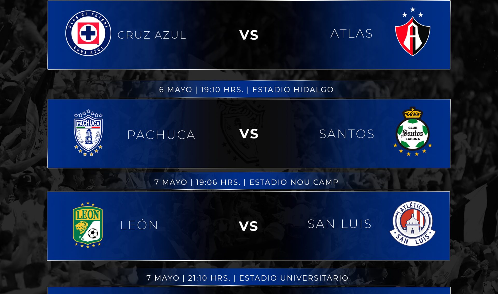 Quedan listos los horarios para el Repechaje de la Liga MX El Sur