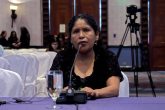 Una familiar del indígena Bonfilio Rubio, asesinado por militares en 2009, Verónica González González, en la audiencia de la Comisión Interamericana de Derechos Humanos que se transmitió ayer en línea. Foto: Fotograma de la audiencia