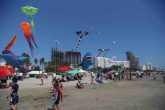 El festival de papalotes gigantes organizado por Greenpeace en playa Revolcadero, este domingo. Foto: Jesús Trigo