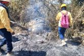 Trabajadores de Conanp durante los trabajos en la zona incendiada en el Parque Nacinal El Veladero. Foto: El Sur