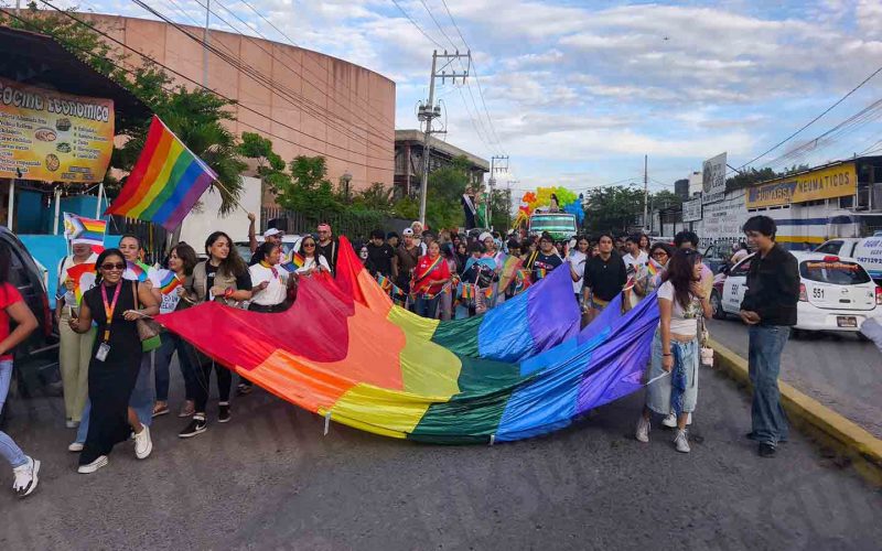 Piden alto a las violencias por prejuicio en la 25 marcha estatal de colectivos LGBTIQ+ que se lleva a cabo la tarde de este viernes 12 de junio en Chilpancingo. Foto Jessica Torres Barrera