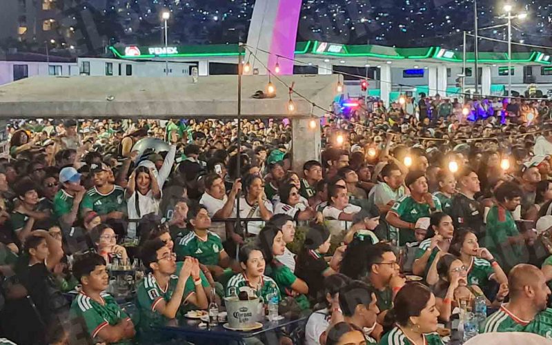 Aficionados de Guerrero en apoyo al 'Tri' ante Inglaterra. Foto: Jesús Trigo